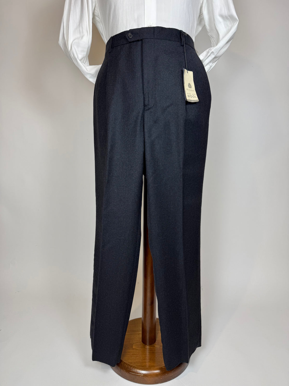 Pantaloni in flanella antracite anni '90 (NOS) - tg. 54