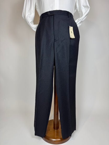 Pantaloni in flanella antracite anni '90 (NOS) - tg. 54