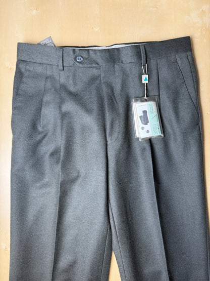 Pantaloni anni ‘70/‘80 in flanella verde scuro (NOS) - tg. 48