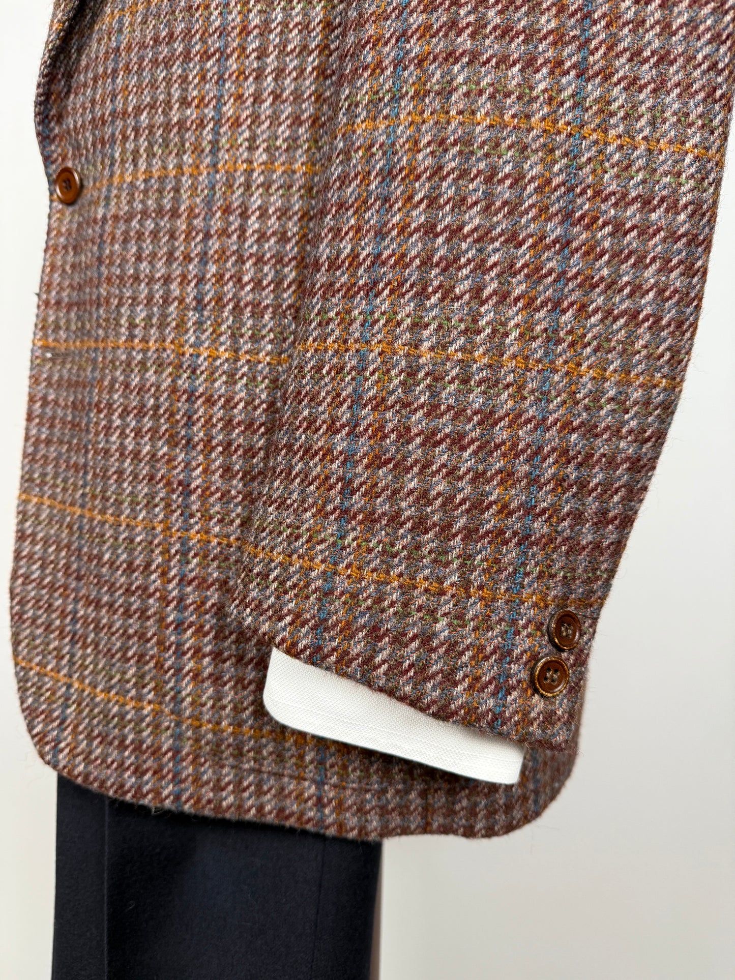 Giacca anni ‘80 in Harris Tweed shepherd’s check - tg. 48