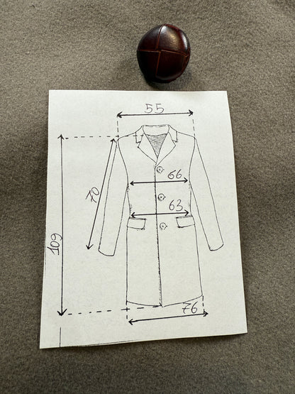 Cappotto De Paz doppiopetto grigio/cachi - tg. 56-58