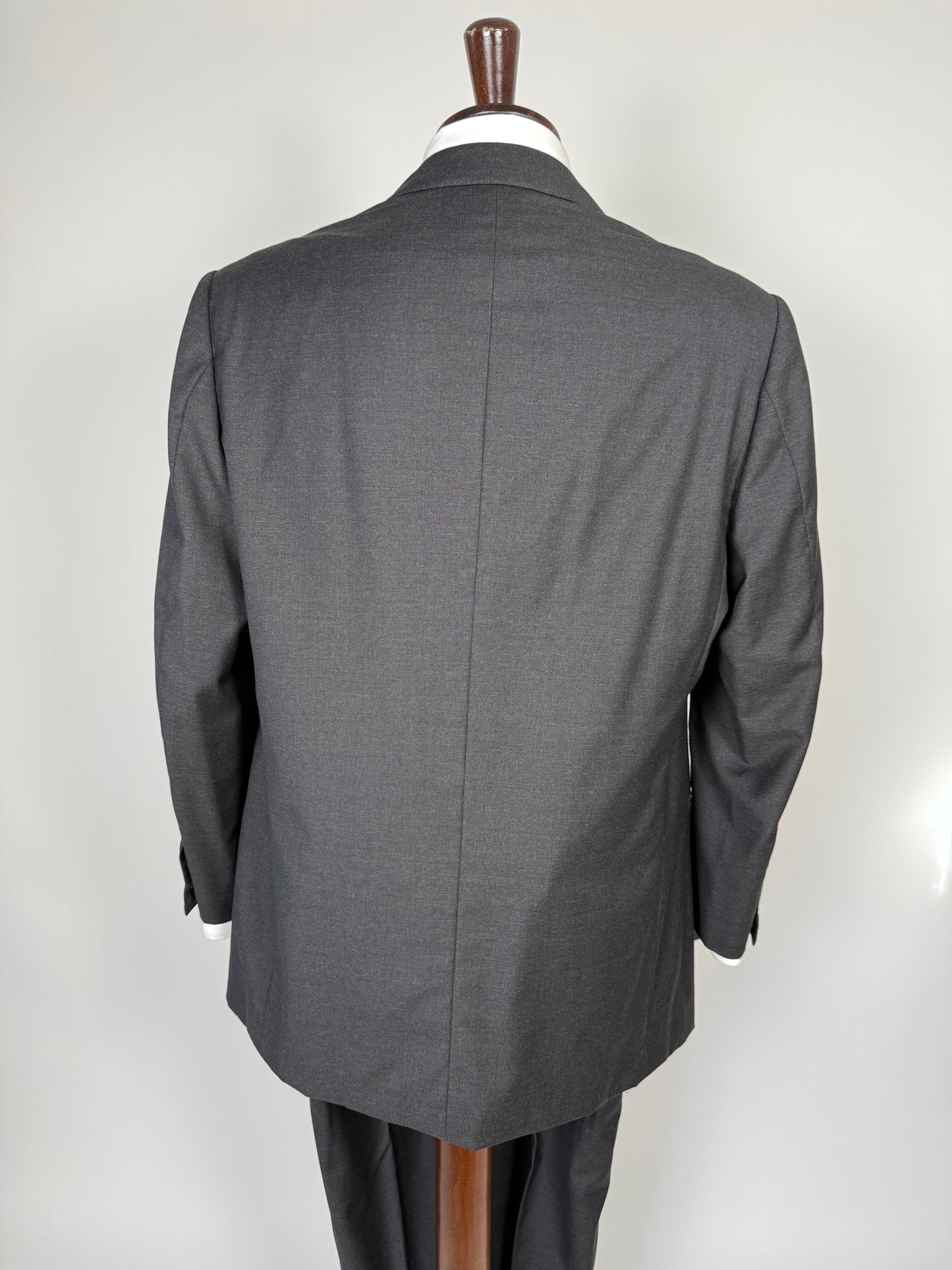 Completo sartoriale flanella pettinata grigio antracite - tg. 52/54, drop basso