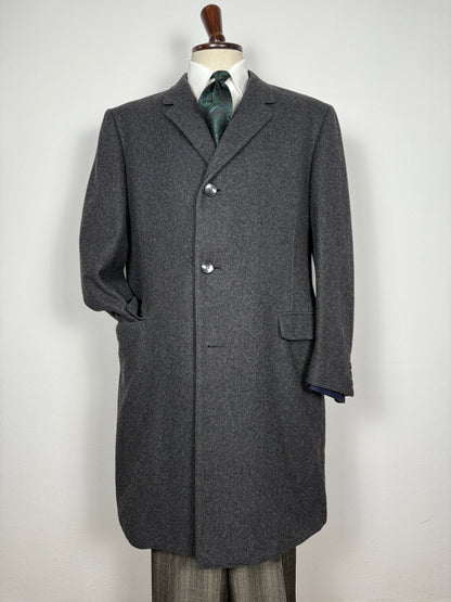 Cappotto anni ‘60 in panno di lana antracite - tg. 50-54