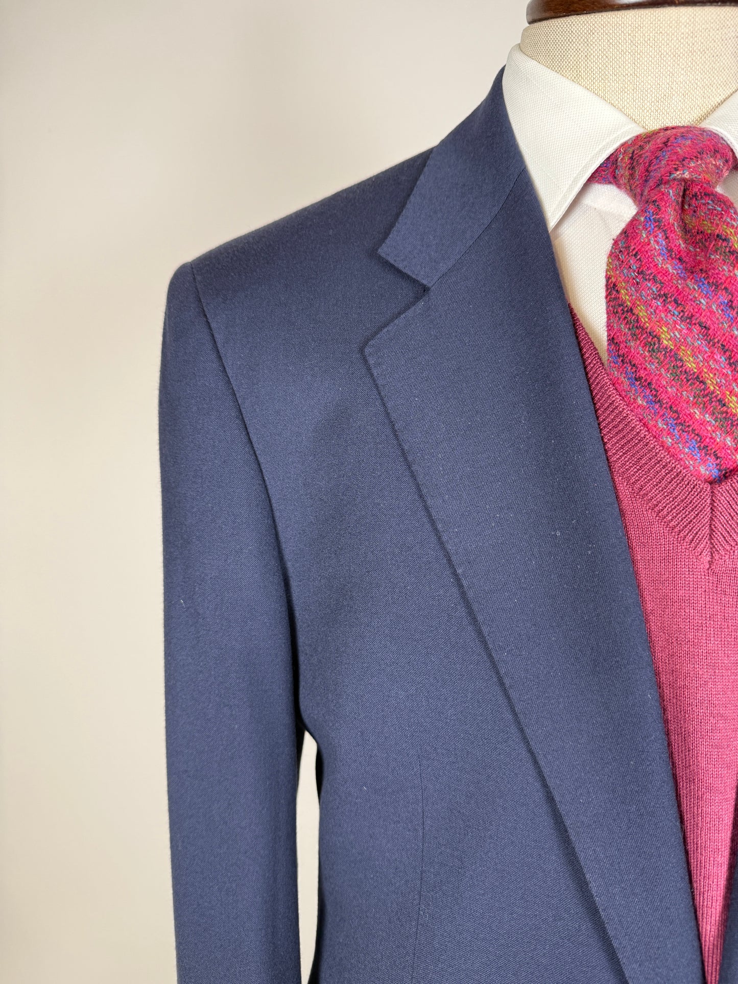 Blazer Trussardi anni ‘90 flanella blu - tg. 48/50