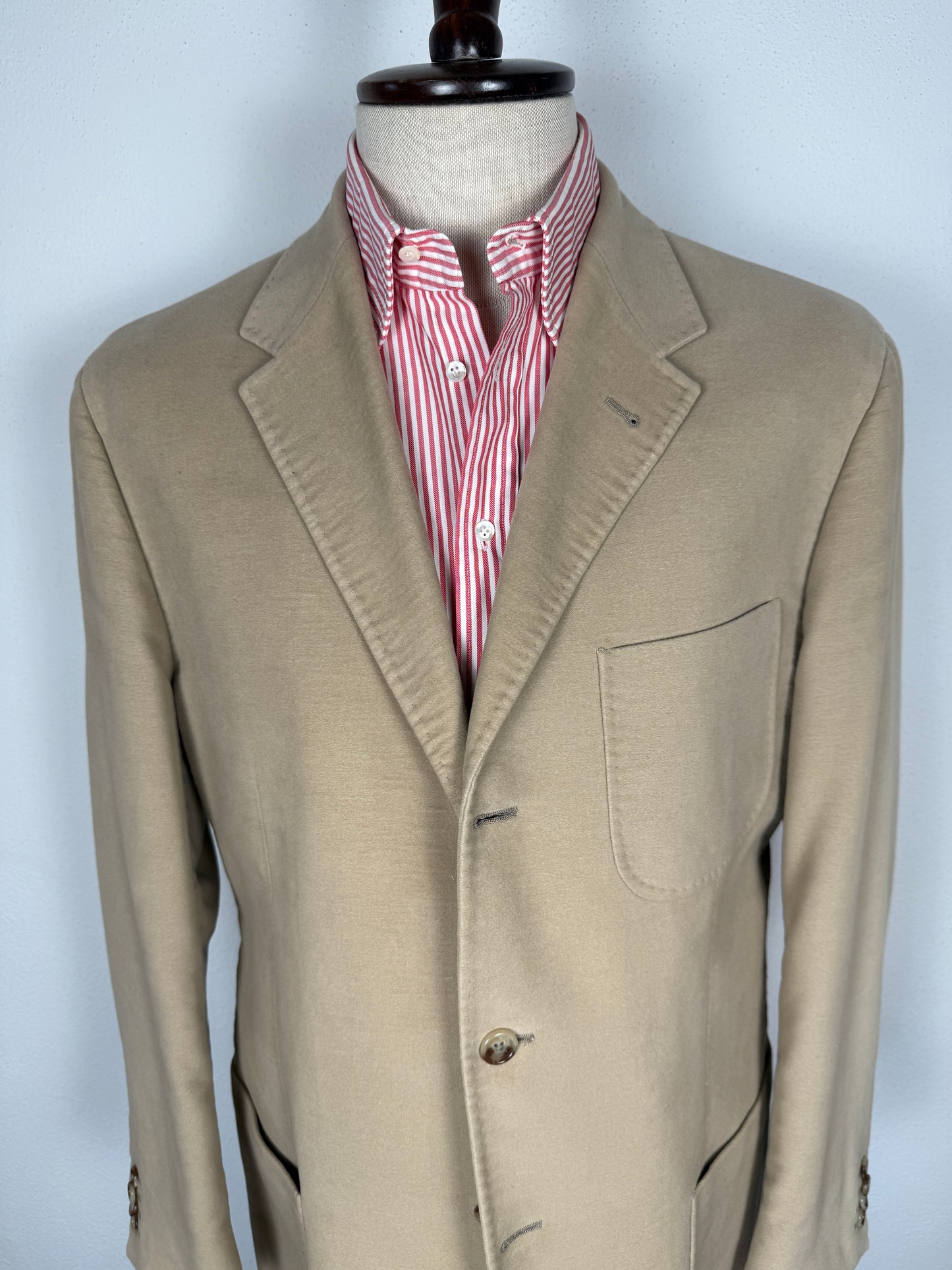 Giacca Corneliani in velluto liscio beige - tg. 54