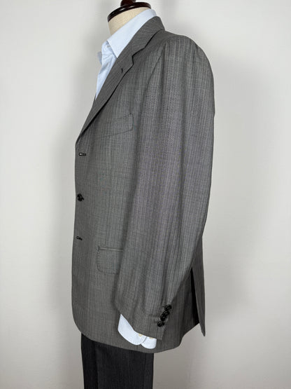 Giacca De Paz in fresco lana grigio spinato - tg. 50