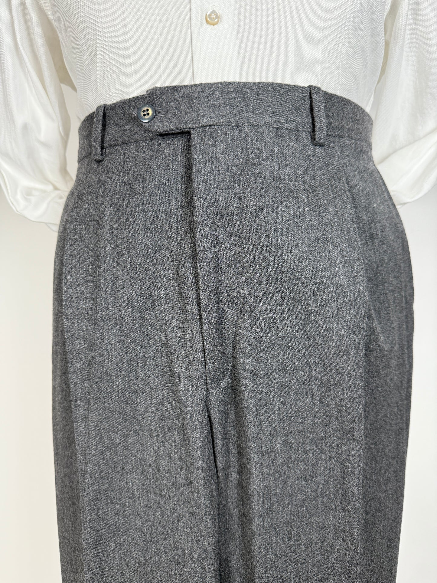 Pantaloni anni ‘70/‘80 flanella grigia - tg. 52