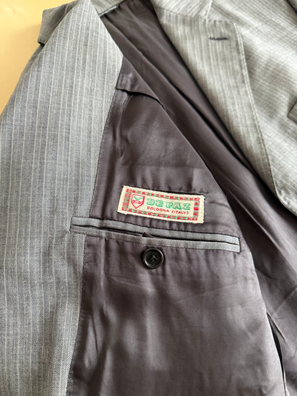 Giacca De Paz in fresco lana grigio spinato - tg. 50