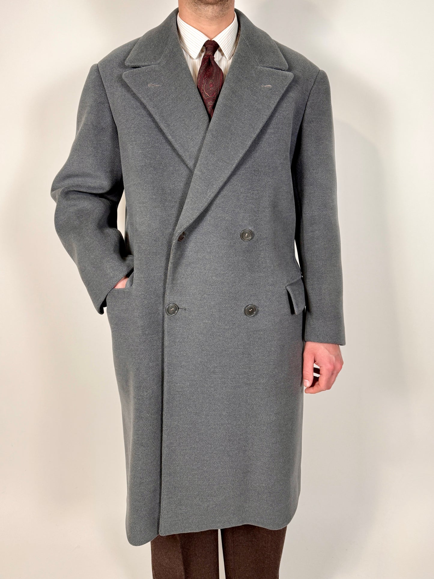 Cappotto anni ‘40 sartoriale doppiopetto - tg. 48-50