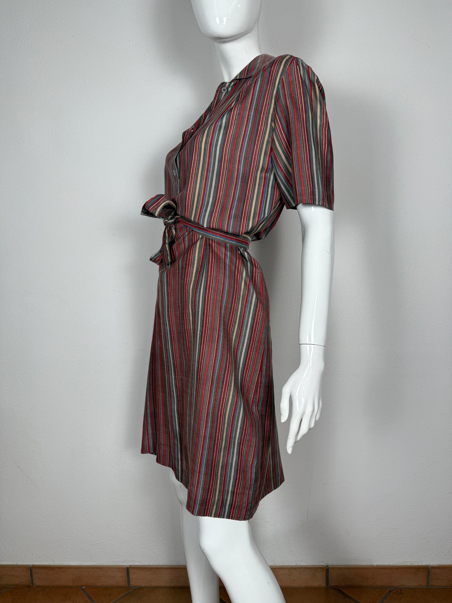 Abito chemisier in seta Saint Laurent Rive Gauche anni ‘70/‘80 - tg. M/L