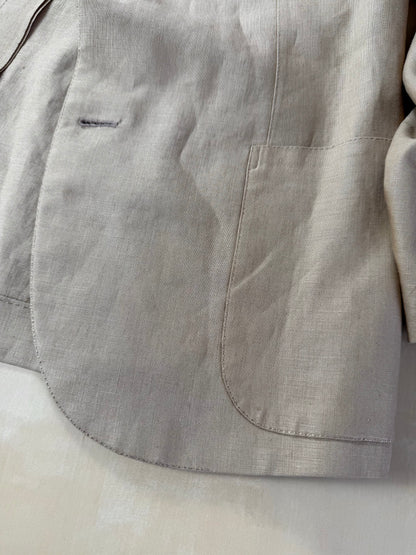 Completo sartoriale F. Di Marco lino irlandese beige - tg. 52 corta