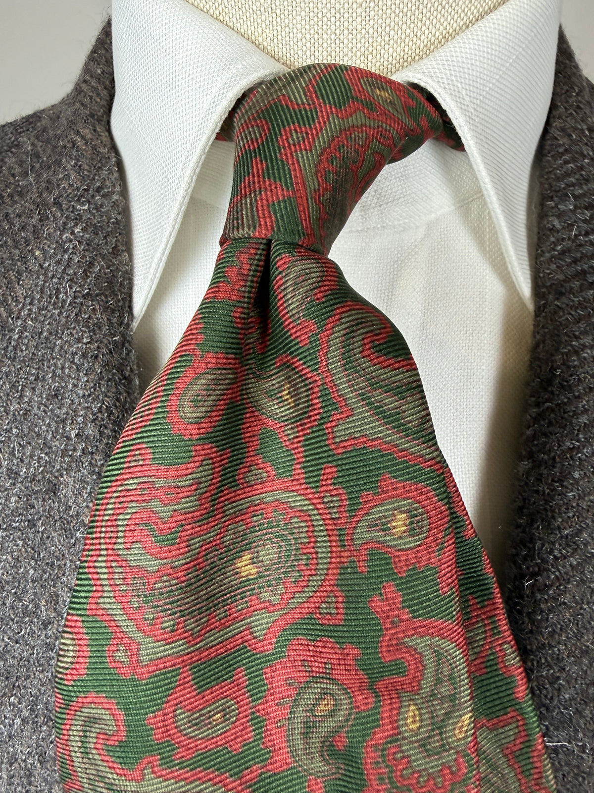 Cravatta Etro paisley rosso e verde