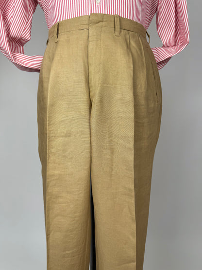 Completo sartoriale F. Di Marco lino irlandese beige - tg. 52 corta