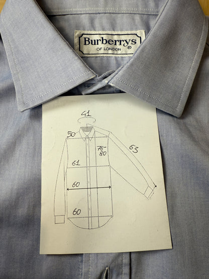 Camicia Burberrys anni ‘90 azzurra in Oxford leggero - tg. L collo 41