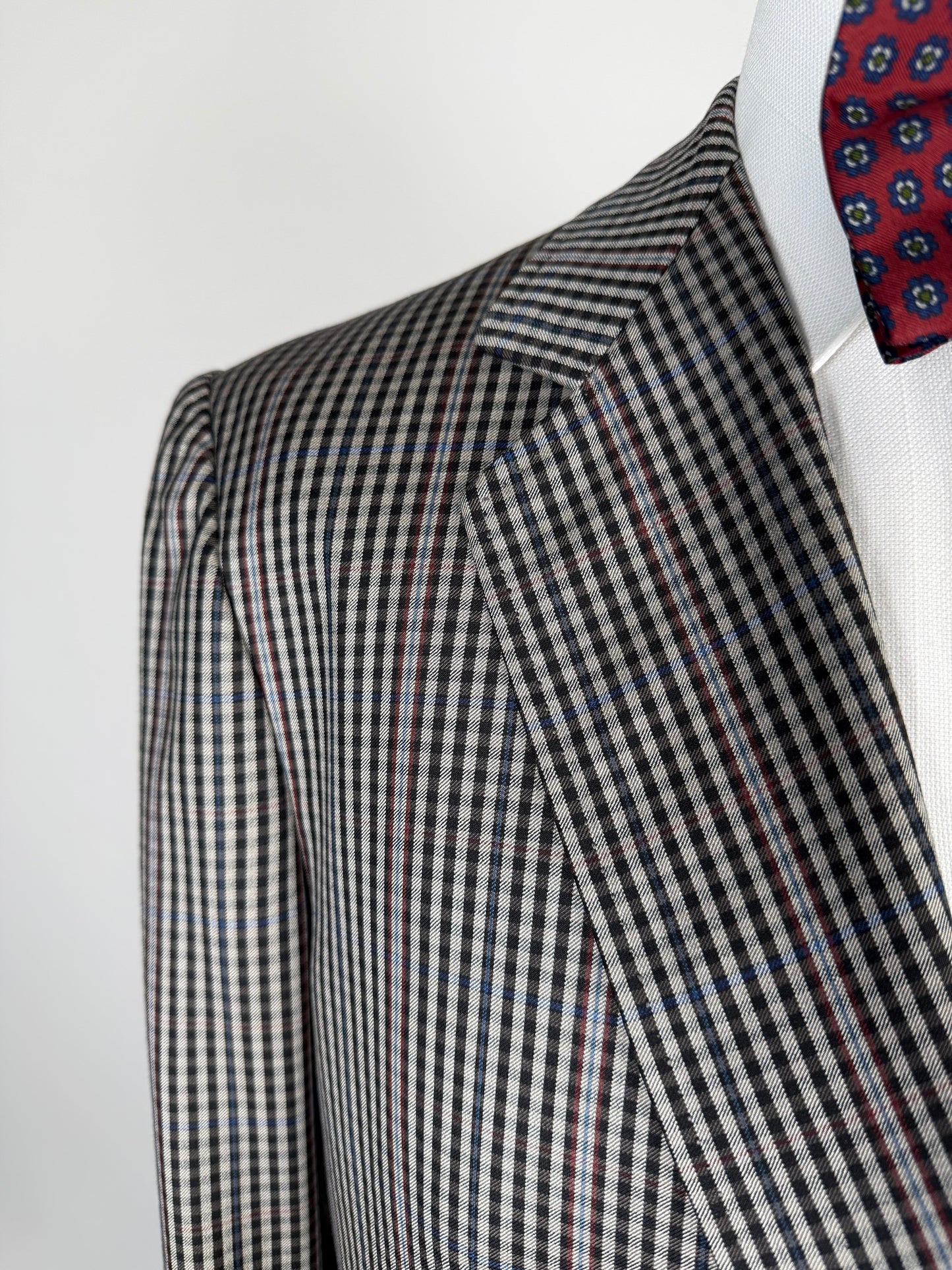 Giacca sartoriale flanella pettinata check - tg. 50/52