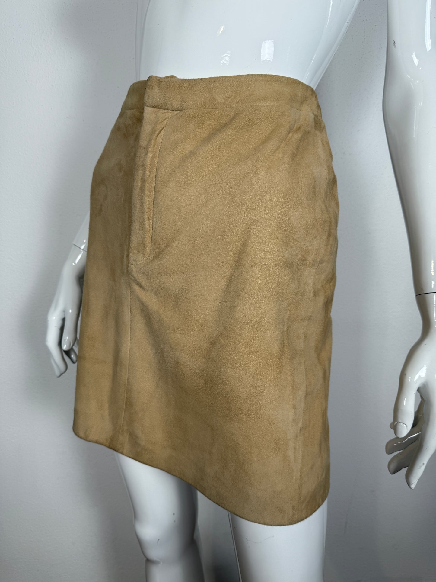 Gonna Ralph Lauren anni ‘70/‘80 in pelle scamosciata - tg. S/M