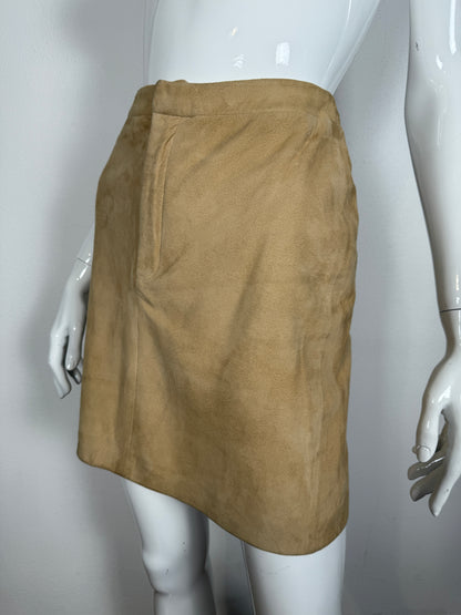 Gonna Ralph Lauren anni ‘70/‘80 in pelle scamosciata - tg. S/M