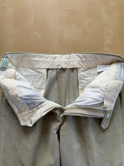 Pantaloni in velluto a coste panna/avorio - tg. 52