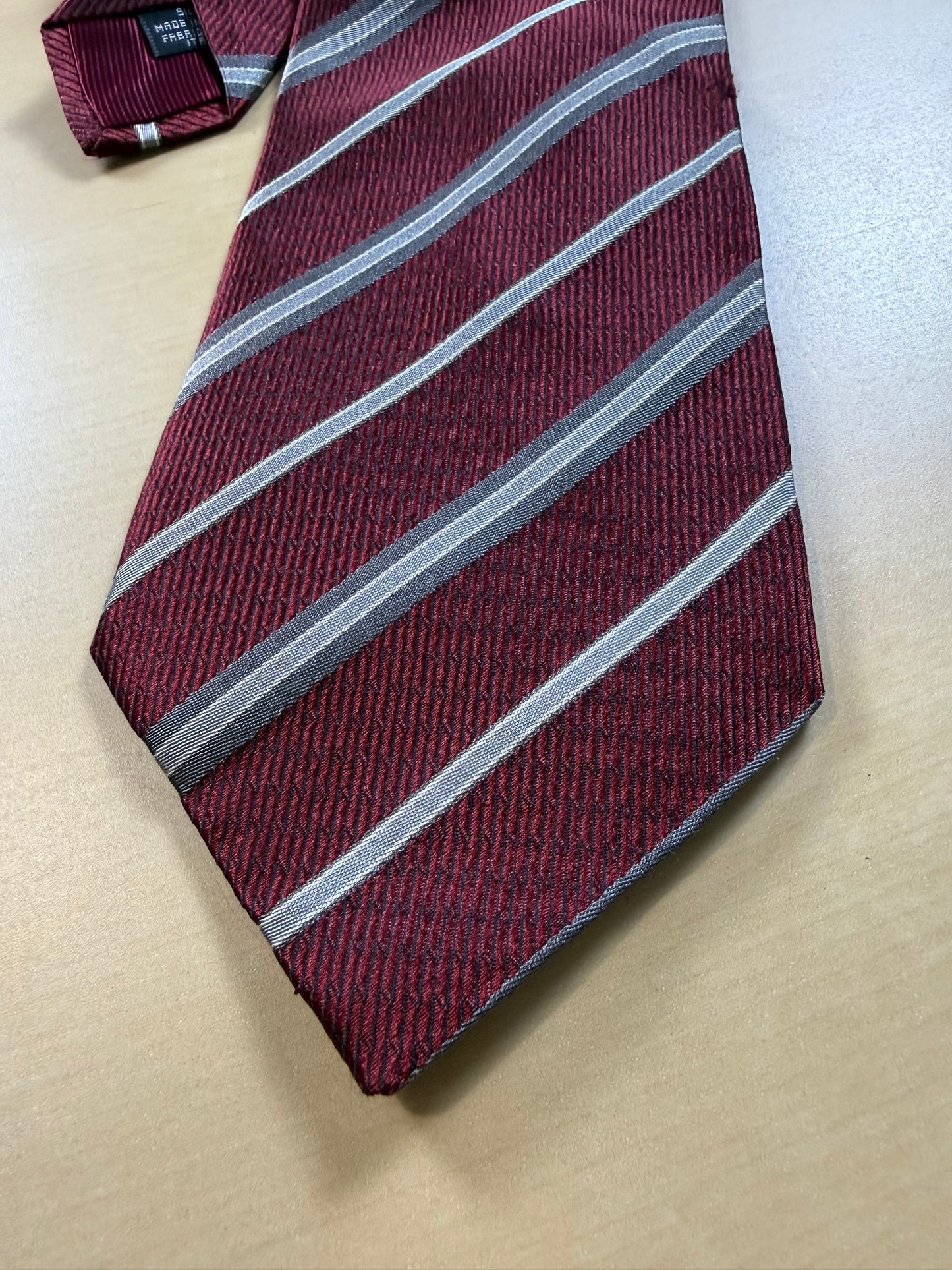 Cravatta Prochownick regimental rosso grigio