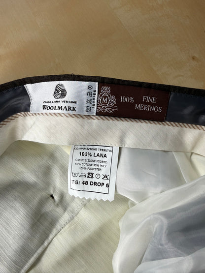 Pantaloni fresco lana marrone anni ‘90 (NOS) - tg. 48