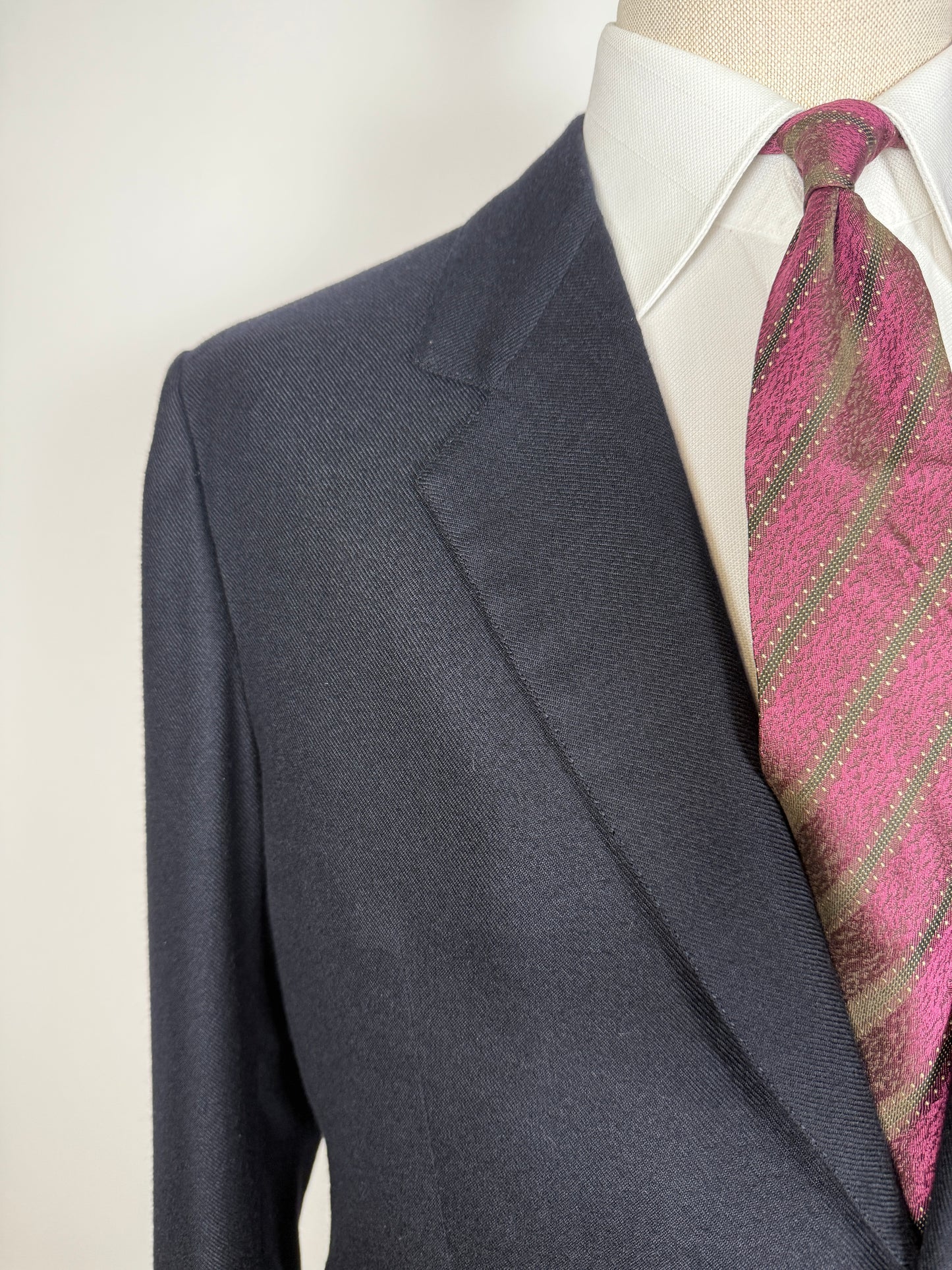 Giacca sartoriale anni '80 in puro cashmere pettinato Loro Piana - tg. 52/54 corta