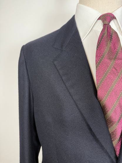 Giacca sartoriale anni '80 in puro cashmere pettinato Loro Piana - tg. 52/54 corta