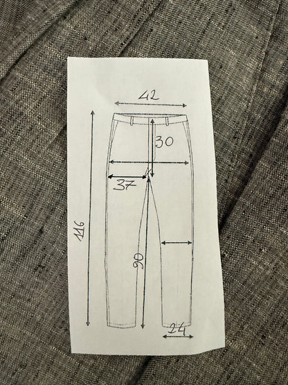 Pantaloni anni '80 misto lino e rayon (NOS) - tg. 48
