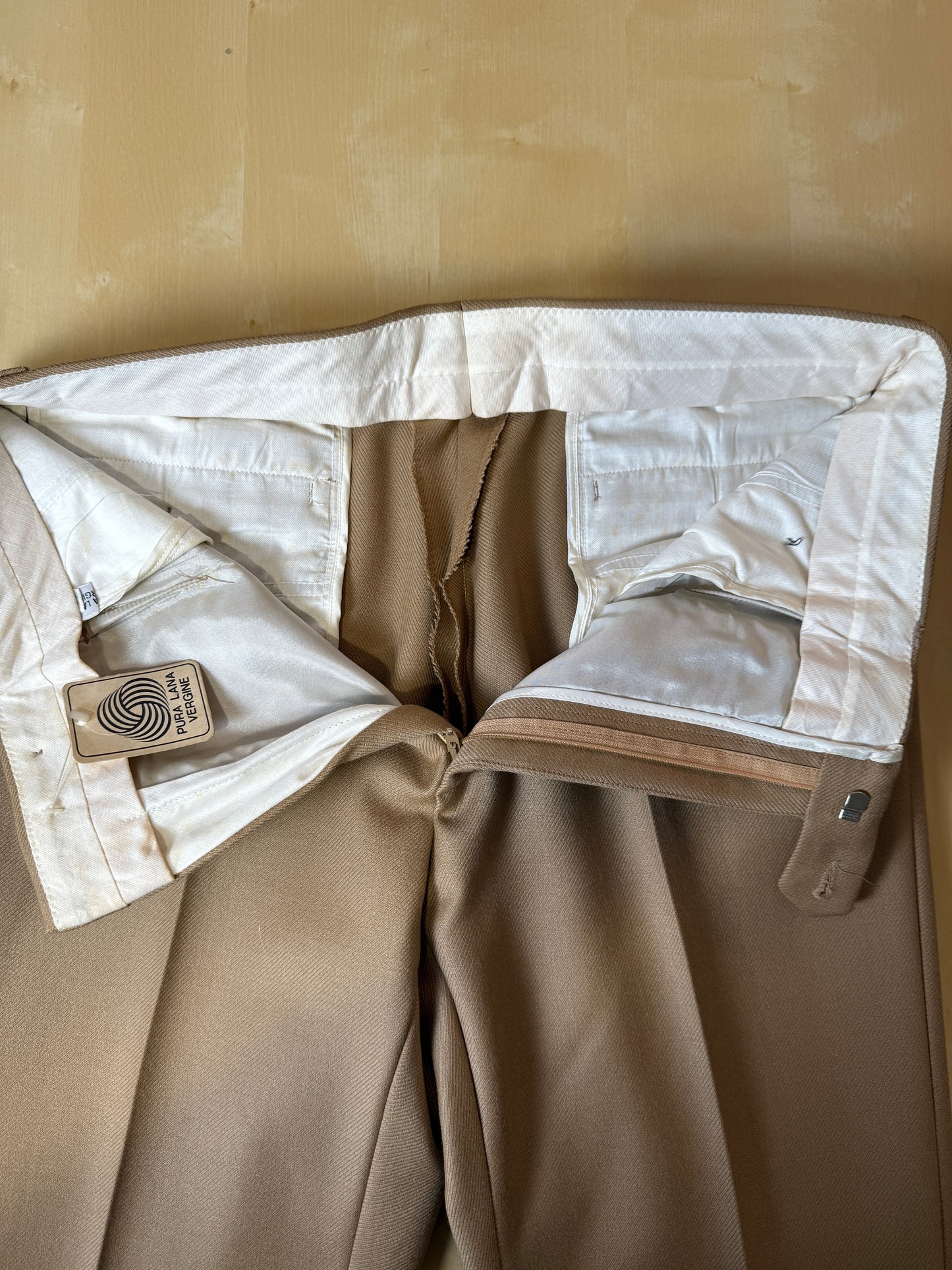 Pantaloni anni ‘70 cavalry twill beige (NOS) - tg. 50/52