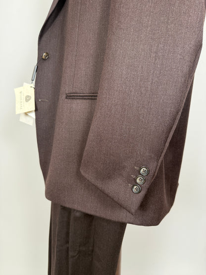 Completo anni ‘90 in flanella marrone (NOS) - tg. 58/60 drop basso