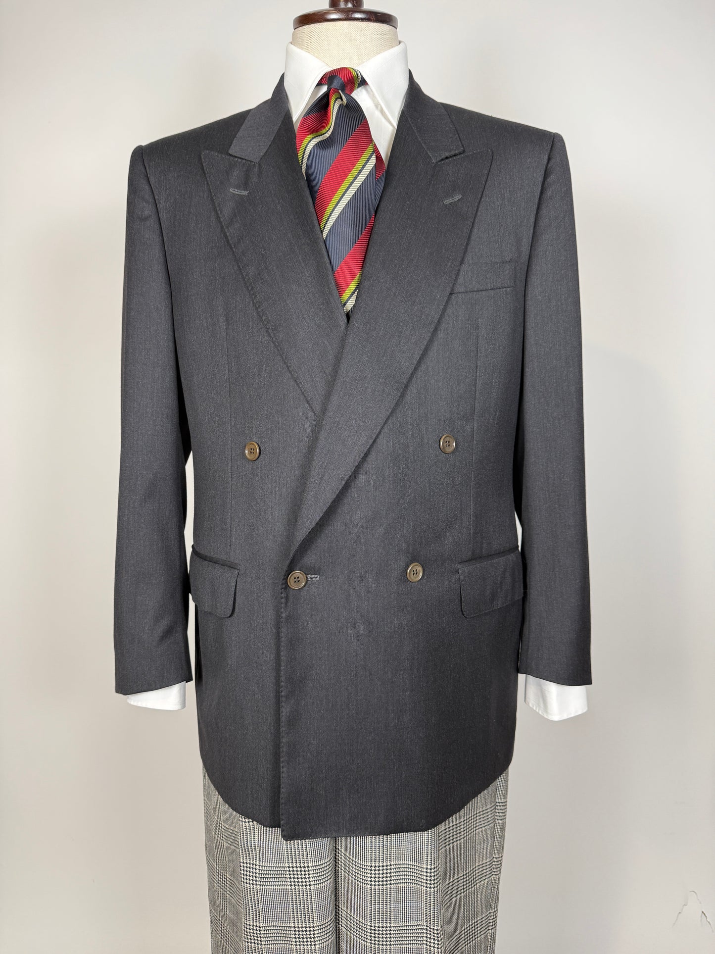 Giacca doppiopetto anni ‘80 flanella Tasmania Loro Piana - tg. 48/50