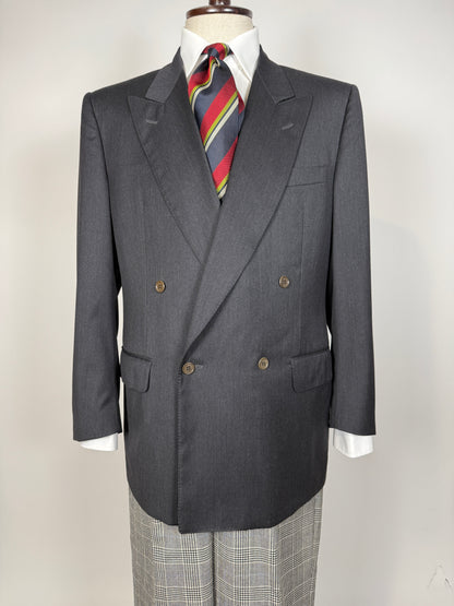 Giacca doppiopetto anni ‘80 flanella Tasmania Loro Piana - tg. 48/50