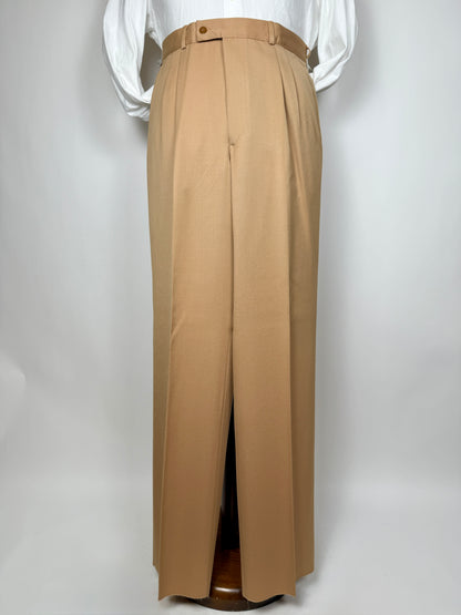 Pantaloni anni ‘70 in twill pettinato beige - tg. 46/48