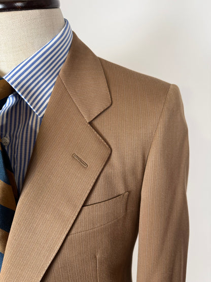 Completo Corneliani anni ‘70 lana pettinata marrone - tg. 48