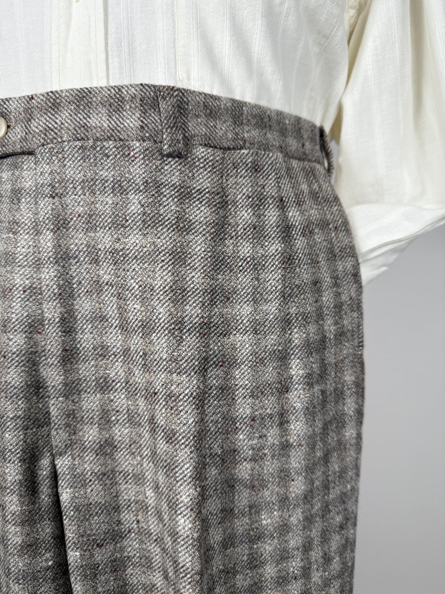 Pantaloni anni ‘70/‘80 tweed a quadri (NOS) - tg. 46