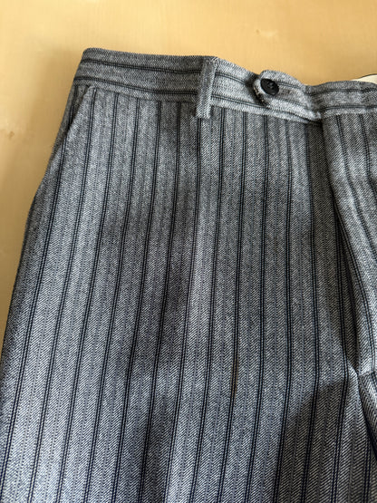 Pantalone anni ‘70 grigio a righe (morning dress) - tg. 44/46