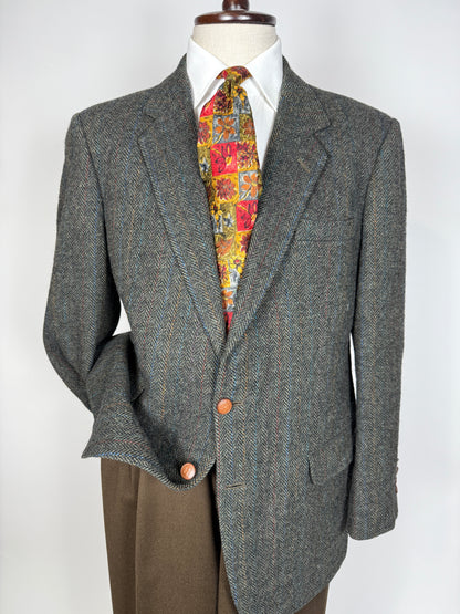 Giacca Daks shetland tweed spigato - tg. 52/54