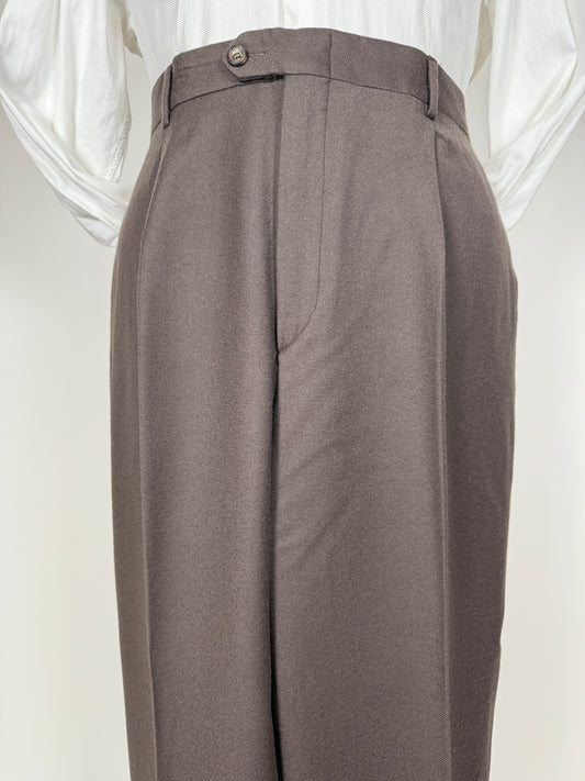 Pantaloni flanella color cachi - tg. 58