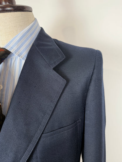 Giacca blu anni ‘70 in pura seta - tg. 46/48