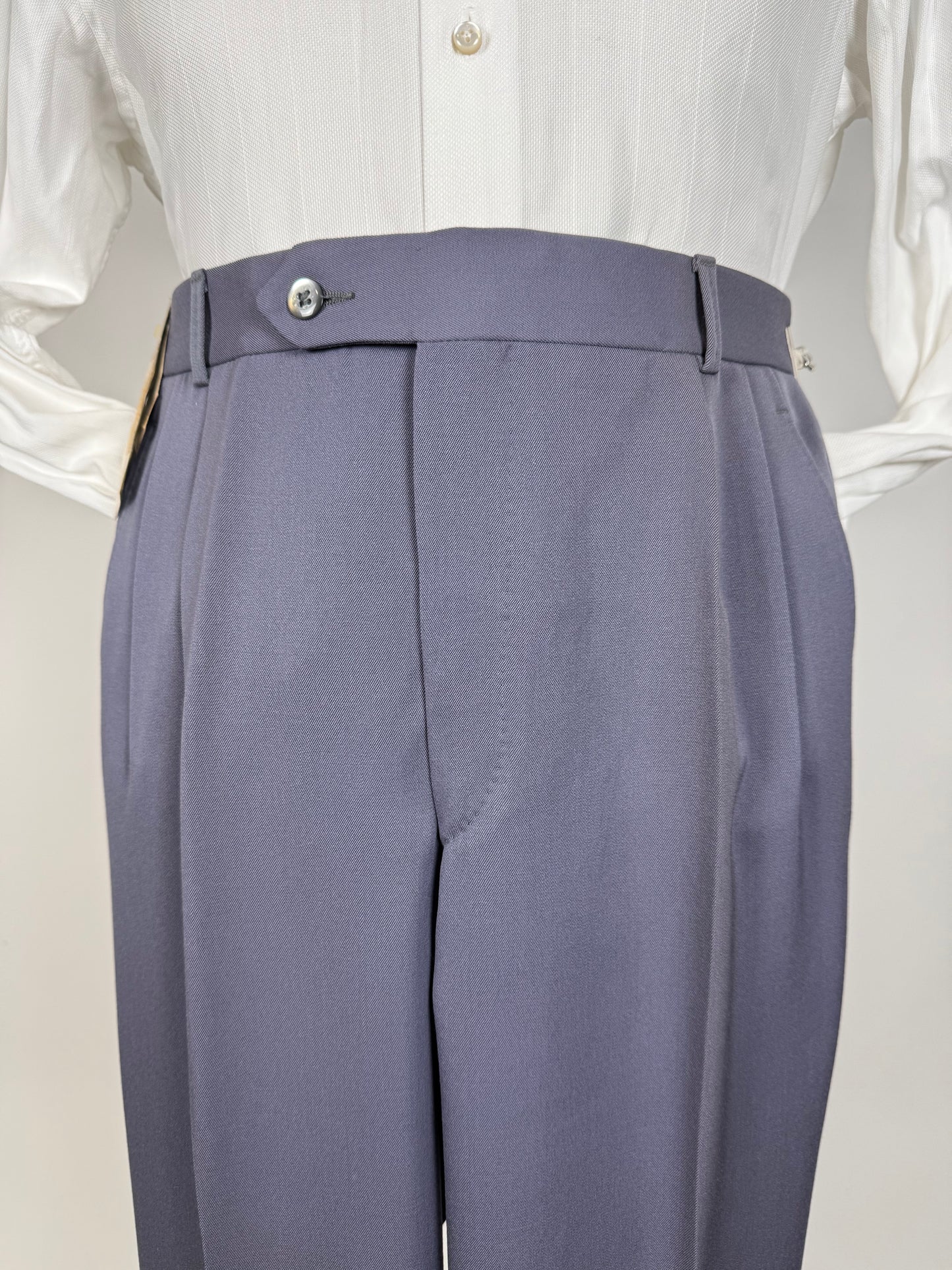 Pantaloni anni ‘70 twill di lana carta da zucchero (NOS) - tg. 46