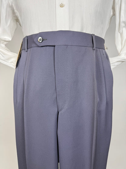 Pantaloni anni ‘70 twill di lana carta da zucchero (NOS) - tg. 46