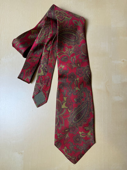 Cravatta vintage paisley rosso