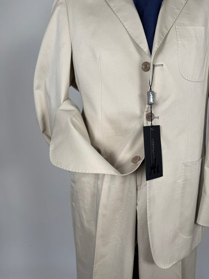 Completo estivo in cotone beige (nuovo) - tg. 52/54