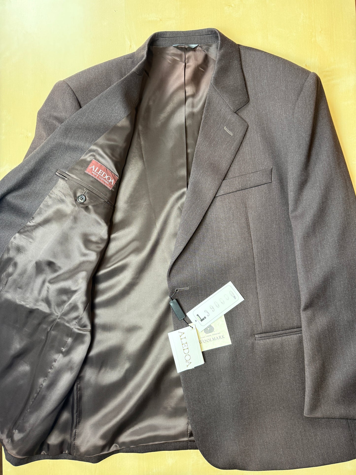 Completo anni ‘90 in flanella marrone (NOS) - tg. 58/60 drop basso