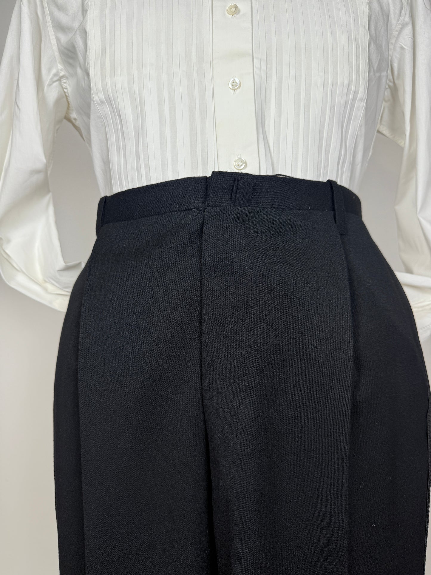 Smoking anni ‘60/‘70 monopetto revers a scialle - tg. 54/56 lunga