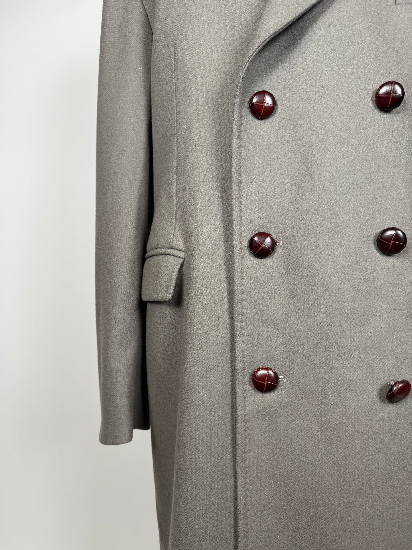 Cappotto De Paz doppiopetto grigio/cachi - tg. 56-58