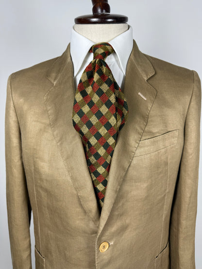 Giacca Corneliani anni '80 lino tabacco - tg. 48/50