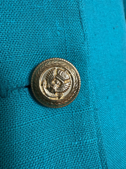 Abito blazer americano anni ‘70/‘80 verde acqua - tg. S/M