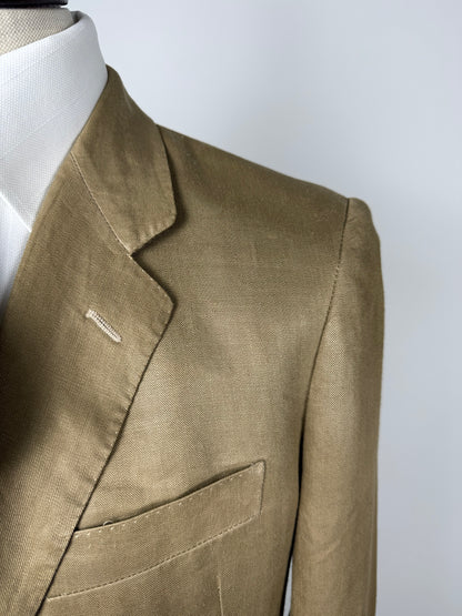 Giacca Corneliani anni '80 lino tabacco - tg. 48/50