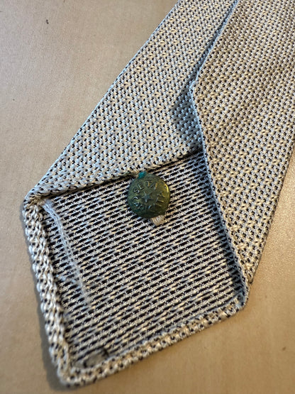 Cravatta anni ‘60 in grenadine di seta color ecru