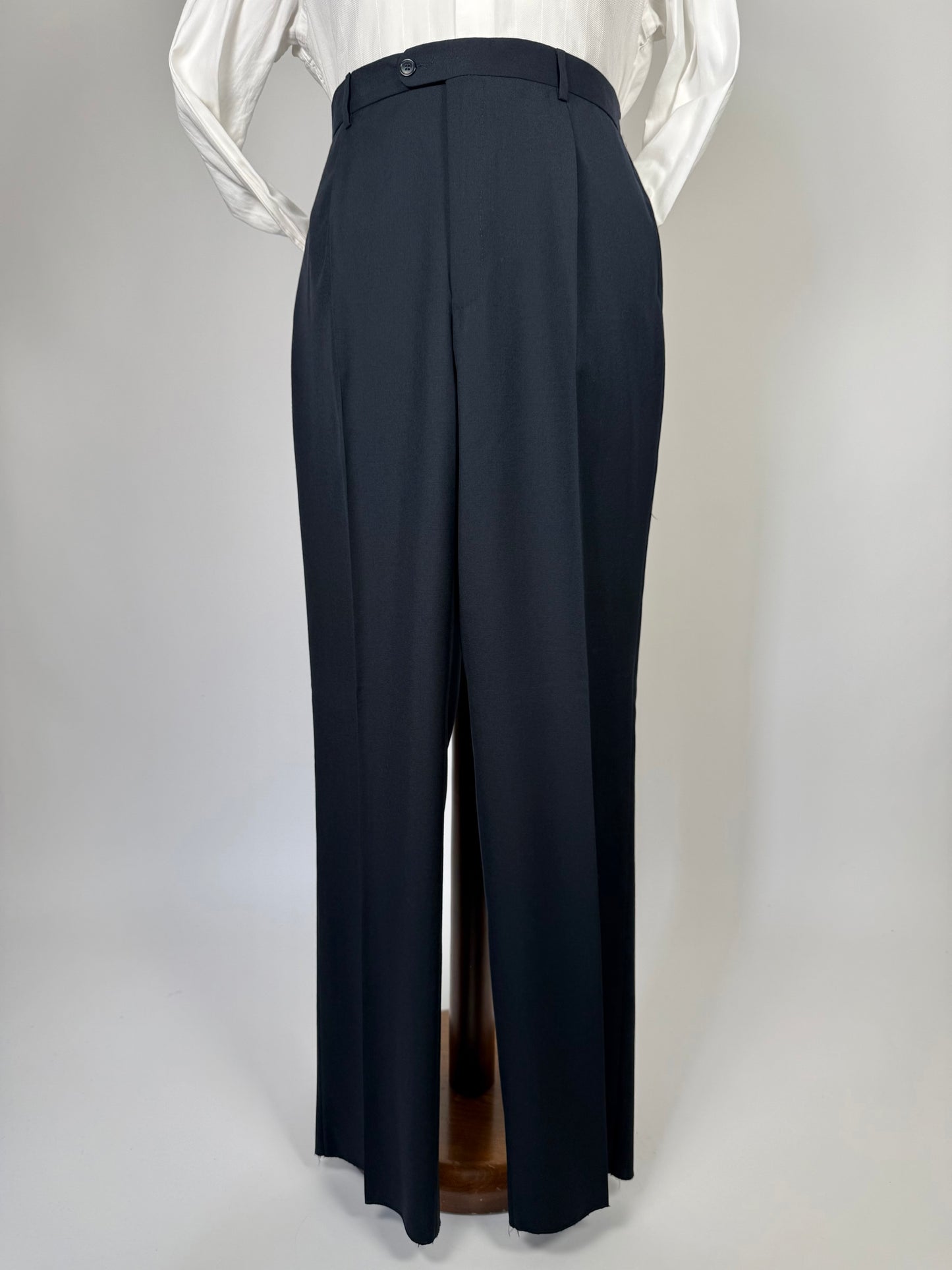 Completo fresco lana blu anni '80/'90 NOS - tg. 54 drop 3-4